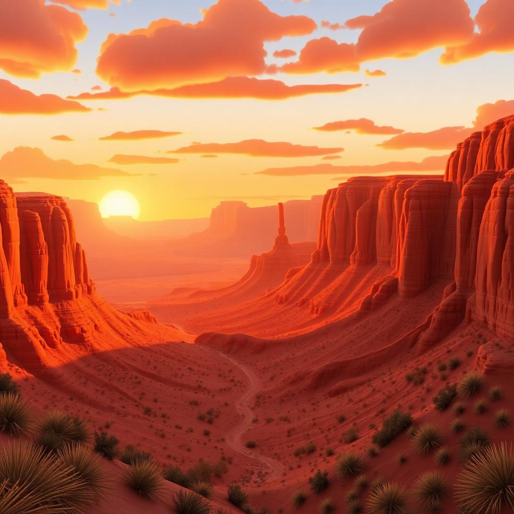 Cinematic canyon scene